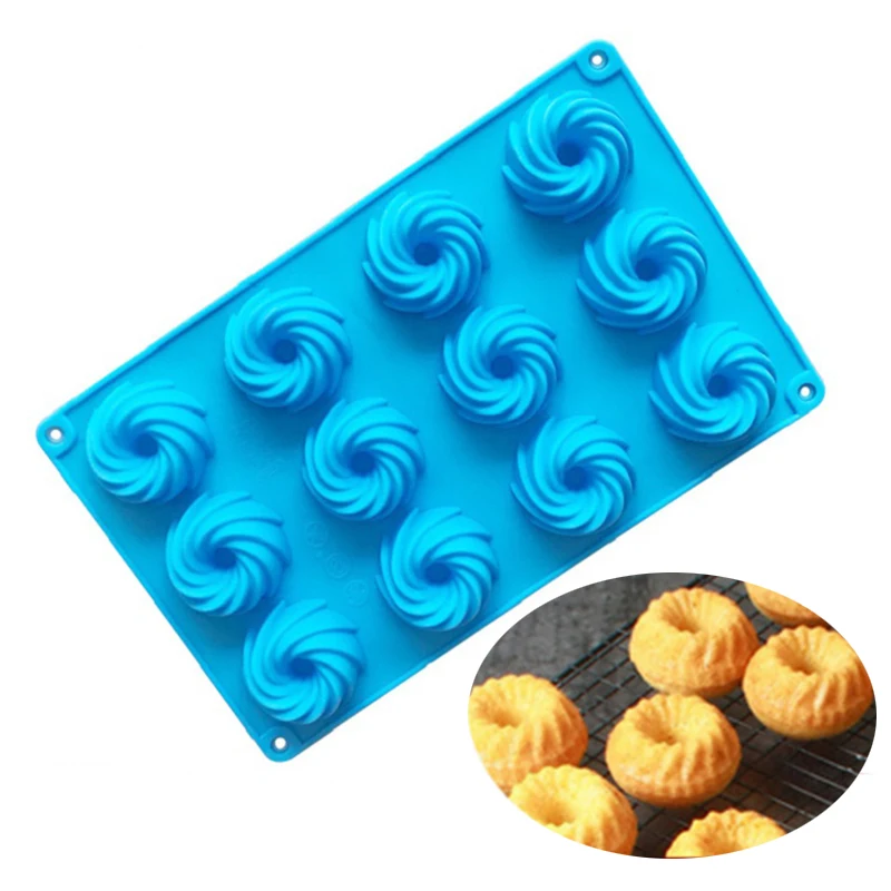 6/8/12 полость вихревые формы силиконовая форма для торта шоколадное печенье