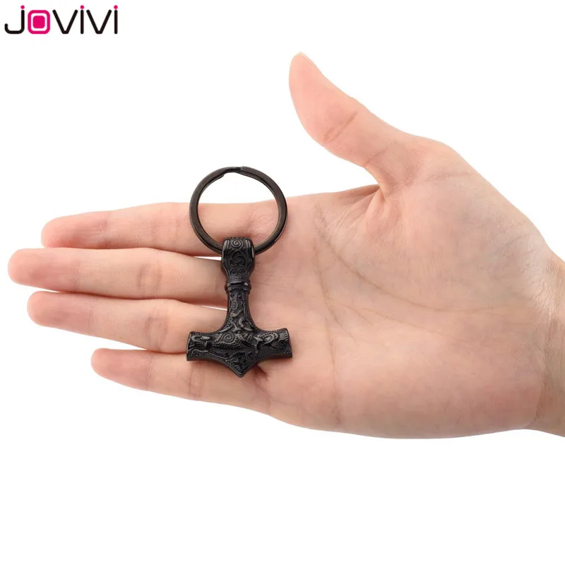 Брелок JOVIVI из нержавеющей стали молот Тора викинги топор оружие Бог войны символ