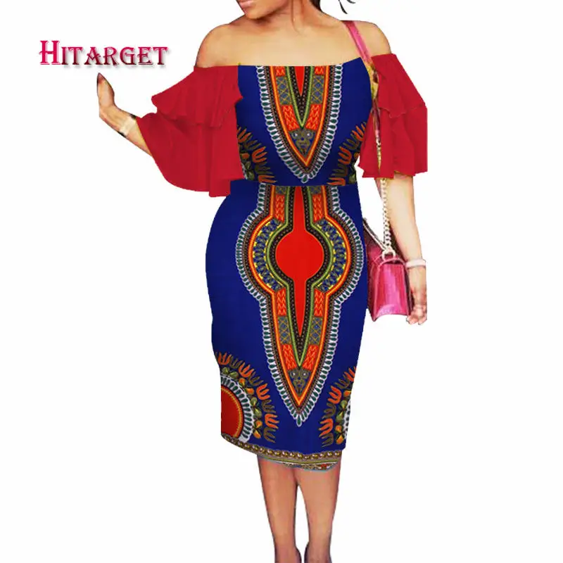 2020 африканские платья Дашики для женщин сексуальное платье вечерние 100% хлопок