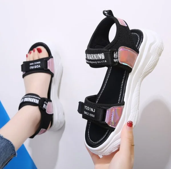 

Outdoor Ladies Black Hiking Sandals Sports Platform Sandals Ladies Beach Summer Women's Shoes Sandals 2021