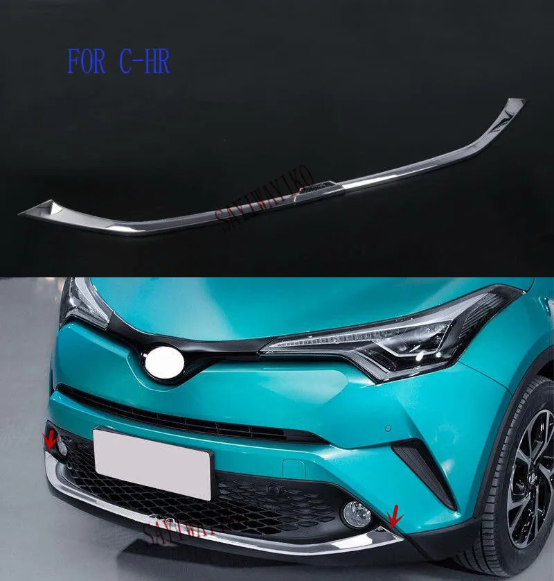 Накладка переднего бампера для Toyota C-HR автомобильные хромированные аксессуары из