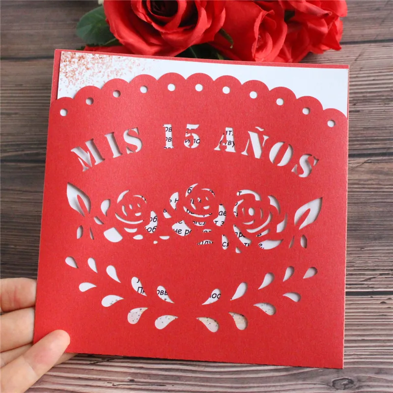 15 лет вечерние открытки на день рождения с цифровым цветком и кружевами