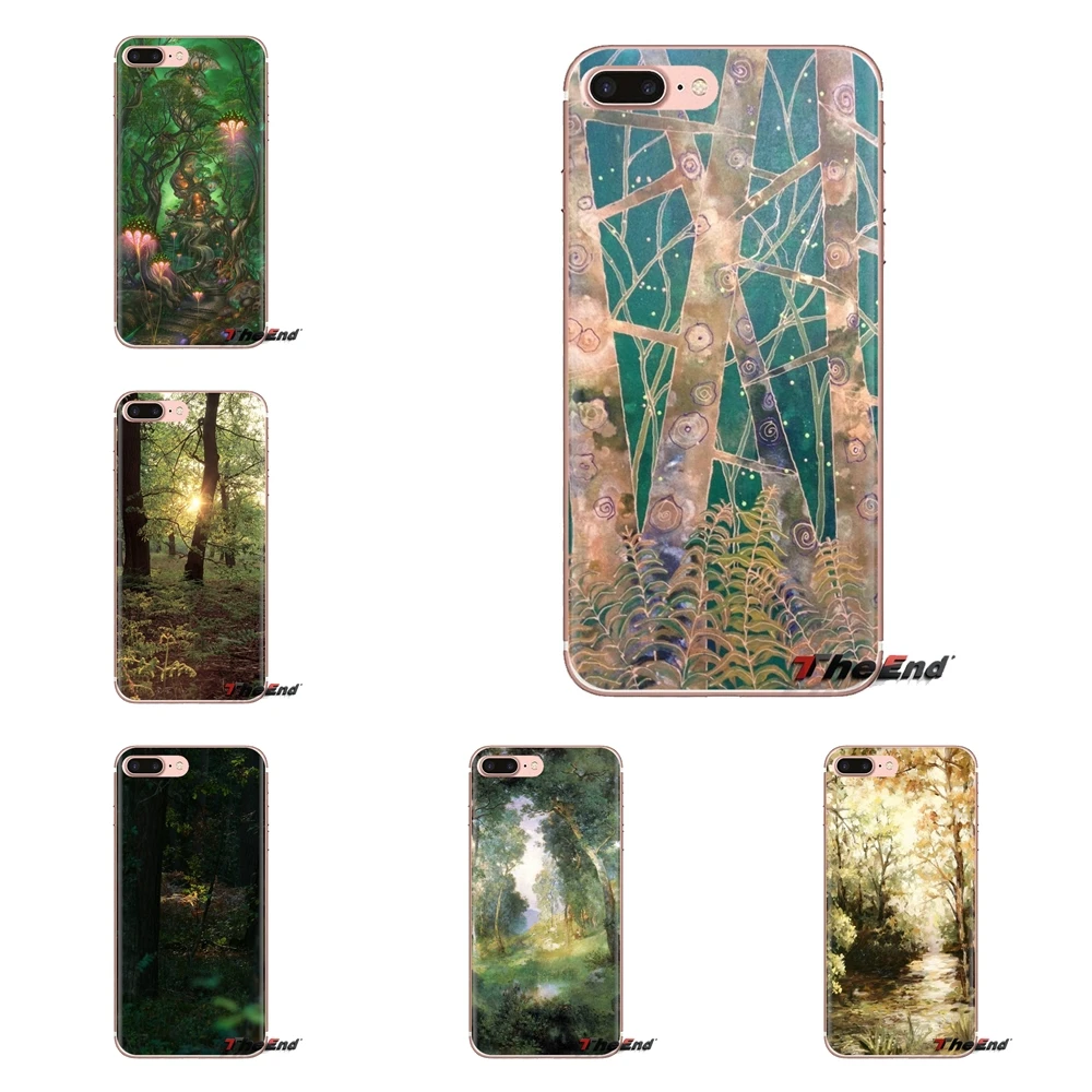 Лесная поляна прозрачные мягкие чехлы для huawei G7 G8 P7 P8 P9 Lite Honor 4C 5X 5C 6X Коврики 7 8 9 Y3 Y5