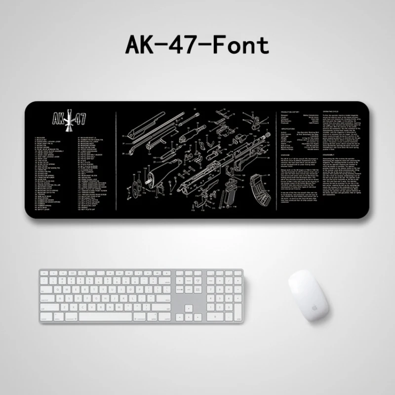 Gun Disassembled Mouse Locking Edge Large Natural Rubber Pad Waterproof Game Desk Mousepad Keyboard Mat For Warcraft Dota | Компьютеры и