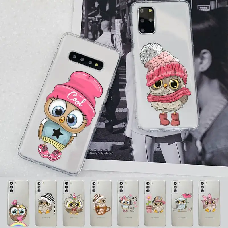 

Lovely Owl Phone Case For Samsung A 51 30s 71 21s 70 10 31 30 52 12 40 S20 21 plus lite UlTRA