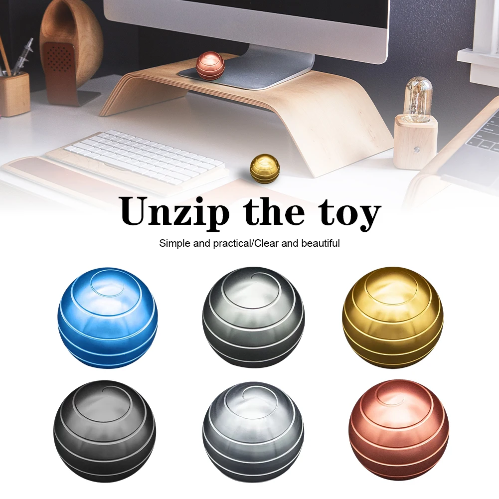 

Decompression Toy Stainless Steel Spinning Top Gyro Toy Ball Fidget Stress Anxiety Relief Toys Gifts for Kids Adults