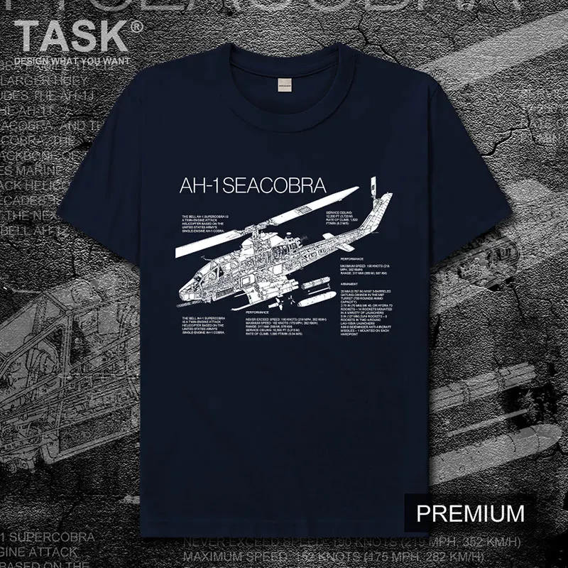 

USA AH1 SeaCobra gunship printing short sleeve mens t-shirt casual streetwear tees Teen Male Hipster Hip hop tops summer tee 02