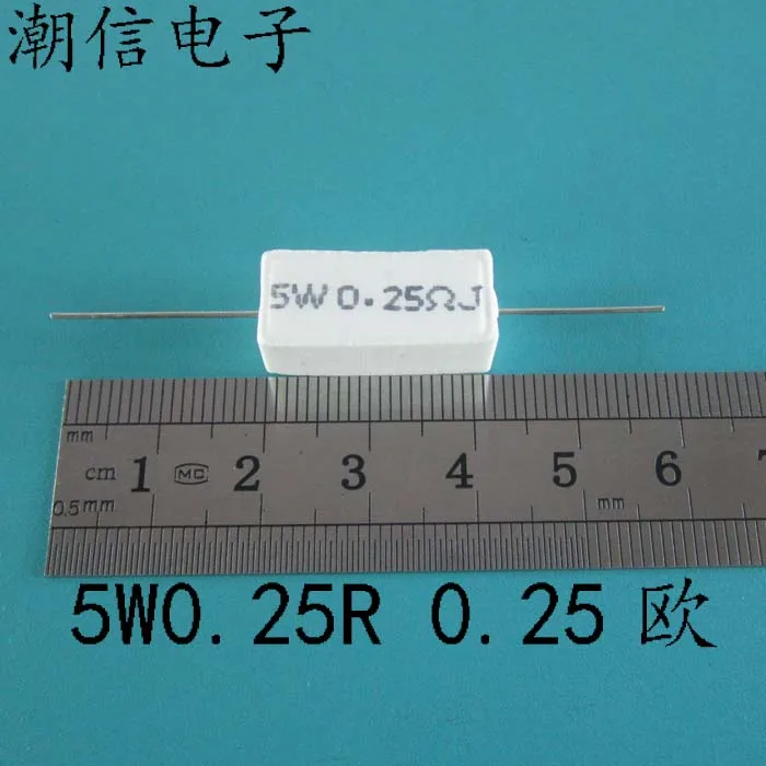 10cps 5w0.25r 0 25 Ом горизонтальное сопротивление цемента керамическое 5% Точность |