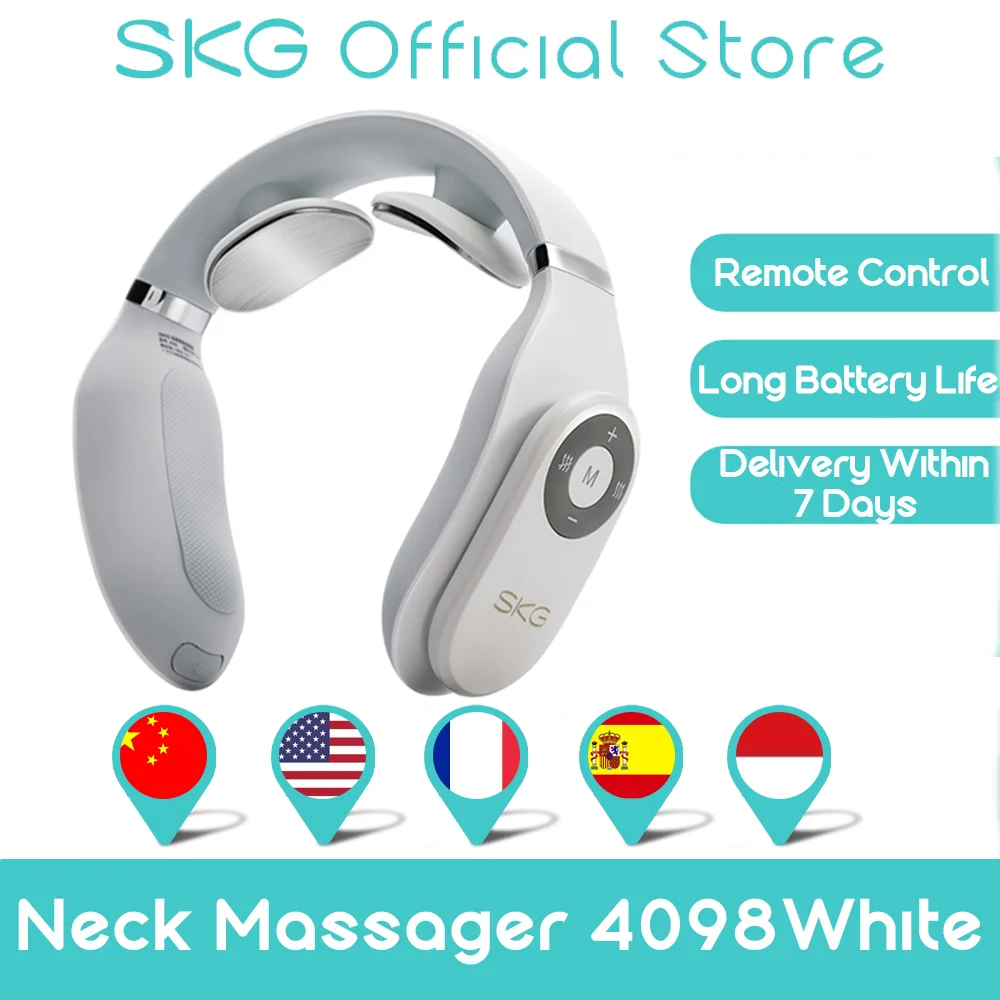 aliexpress.com - SKG Massager For neck Remote Control Hot Compress TENS Electric Pulse Smart Neck Massager Cervical Pain Relief Long Battery Life