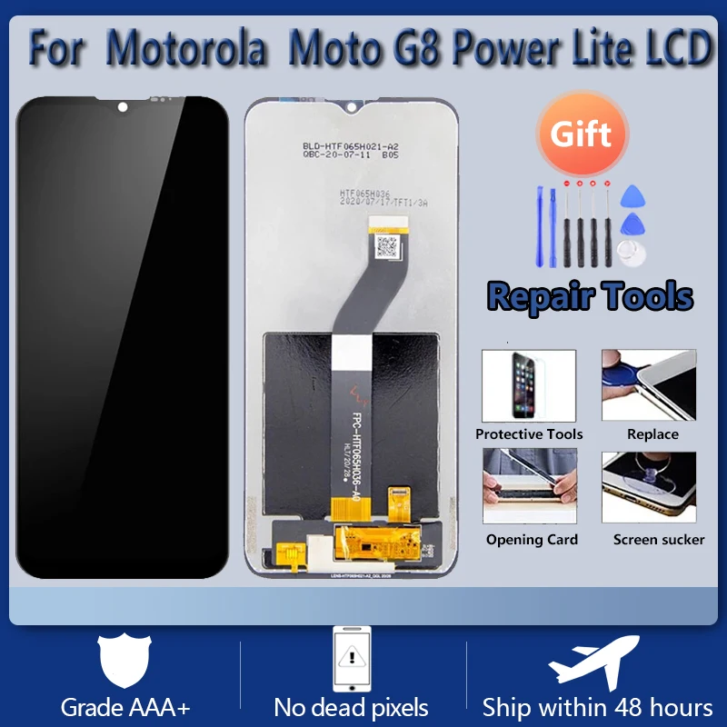

Оригинальный сенсорный ЖК-дисплей 6,5 дюйма для Motorola Moto G8 Power Lite, дигитайзер в сборе для Moto G8 Power Lite LCD