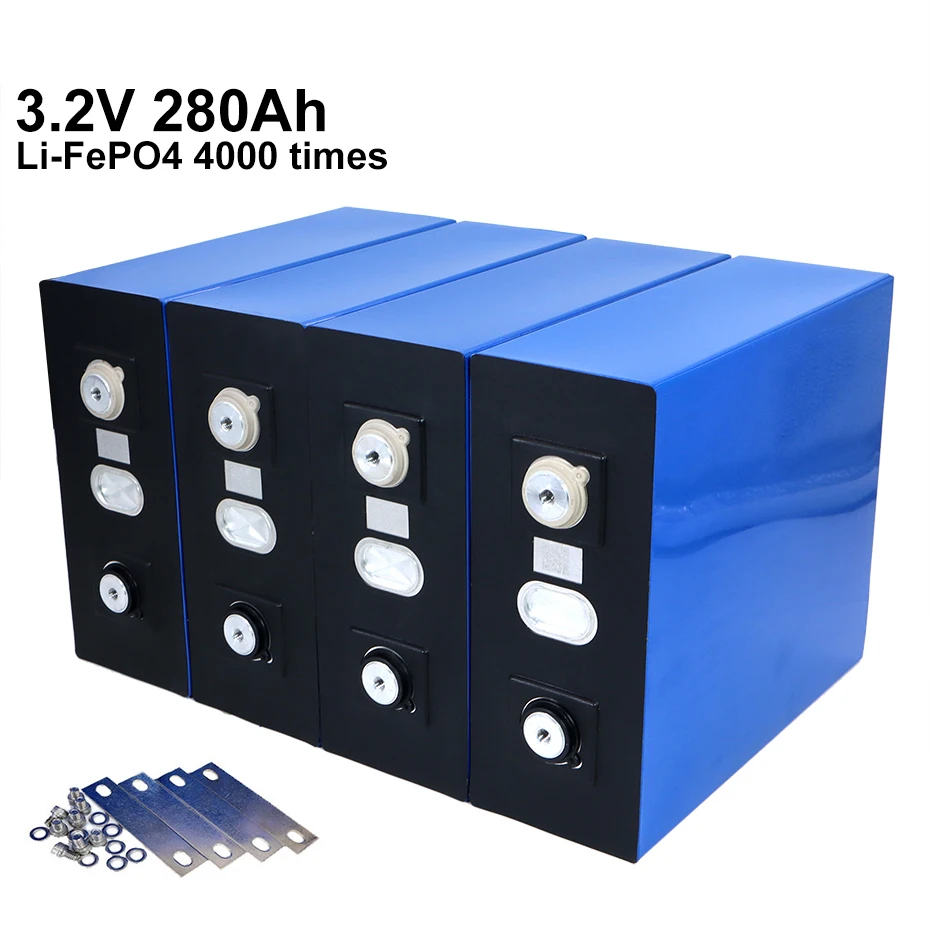 4 шт. 3 2 V280AH LIFEPO4 аккумуляторная батарея 2020 новые батареи Литиевый железо для 12 В Ач