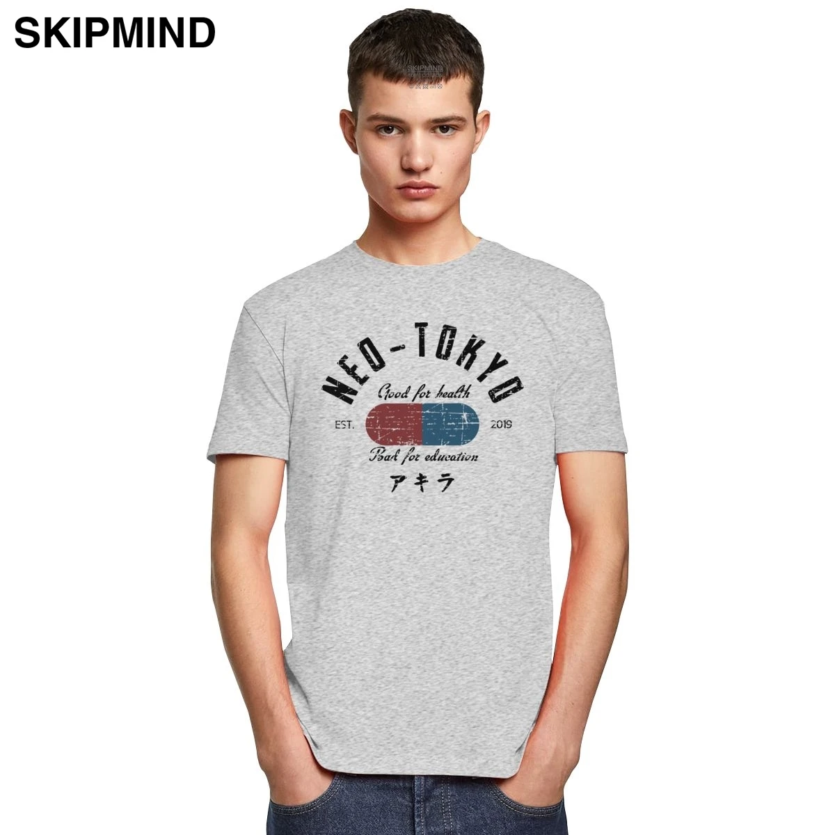 Винтажные Унисекс Акира капсула футболка для взрослых 100% хлопок Нео Токио