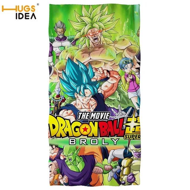 HMF701 HUGSIDEA Cool Goku Dragon Ball Z одеяло мягкая ванна/пляжное полотенце Аниме Драконий жемчуг зет Harajuku ткань с принтом ручной полотенце утолщенное дорожное полотенце - Цвет: HMF701