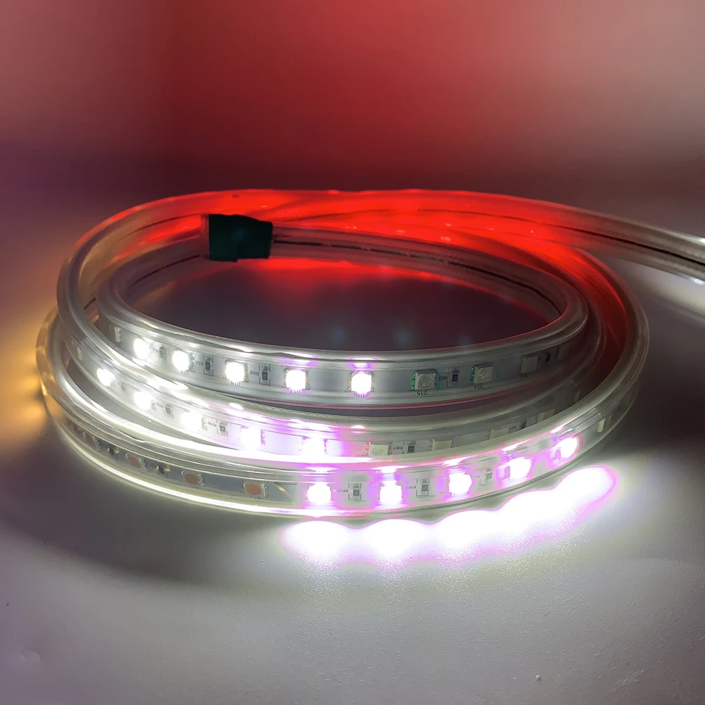 SZYOUMY 5050 60 светодиодный/M RGB 220V 110V светодиодный Скачки полосы