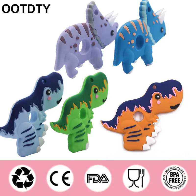 

Силиконовый Прорезыватель для зубов в виде динозавра без бисфенола