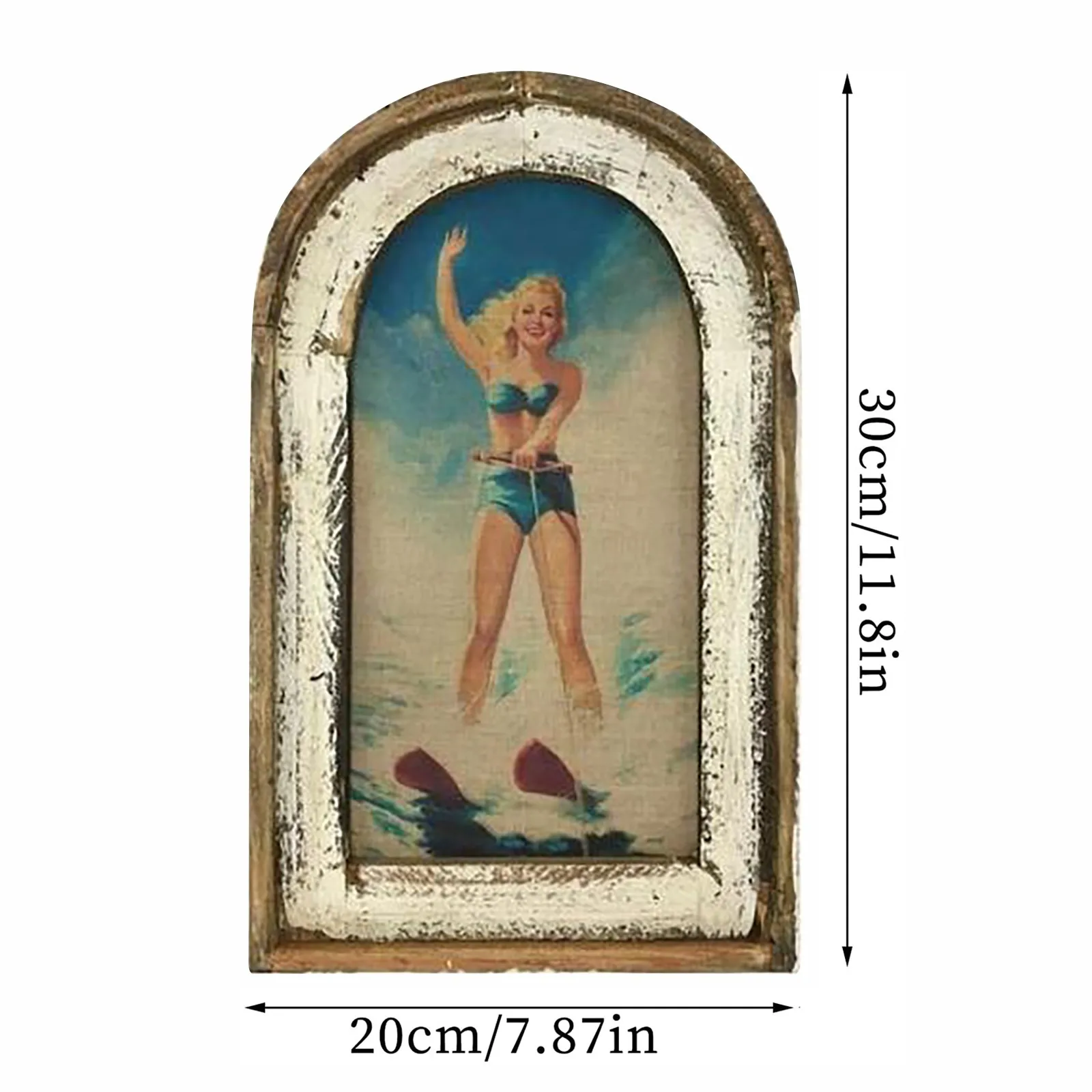 

Swimming Wall Art Bathroom Decor Wall Decorations Living Room Paintings Decor Home wall hanging wooden window frame mural