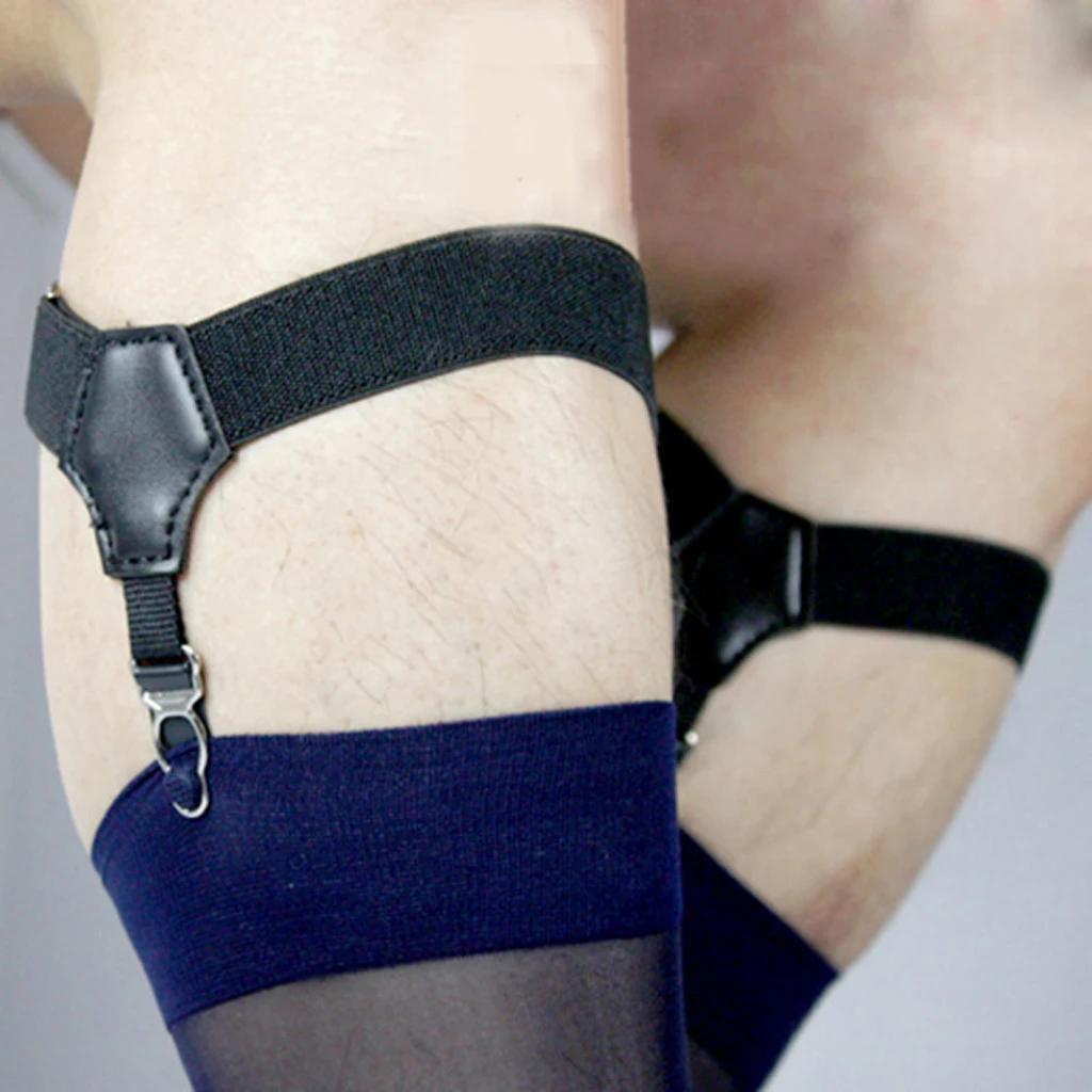 1 пара мужской носок подтяжки подвязки эластичные регулируемые клипсы |