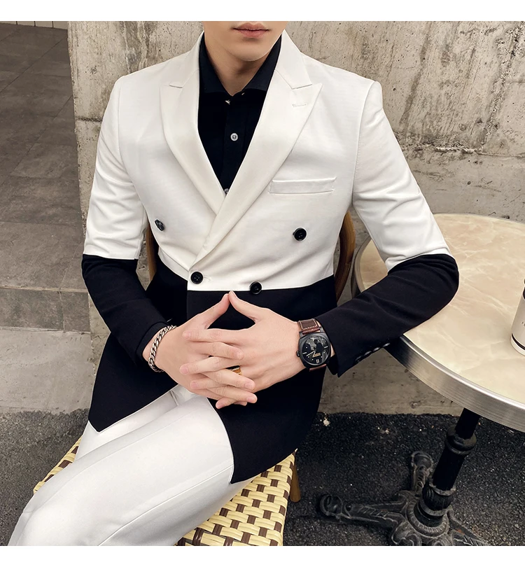 Traje Novio, мужские вечерние костюмы контрастных цветов, мужские костюмы для сцены, приталенные костюмы, брюки для выпускного, двубортный костюм, мужской костюм