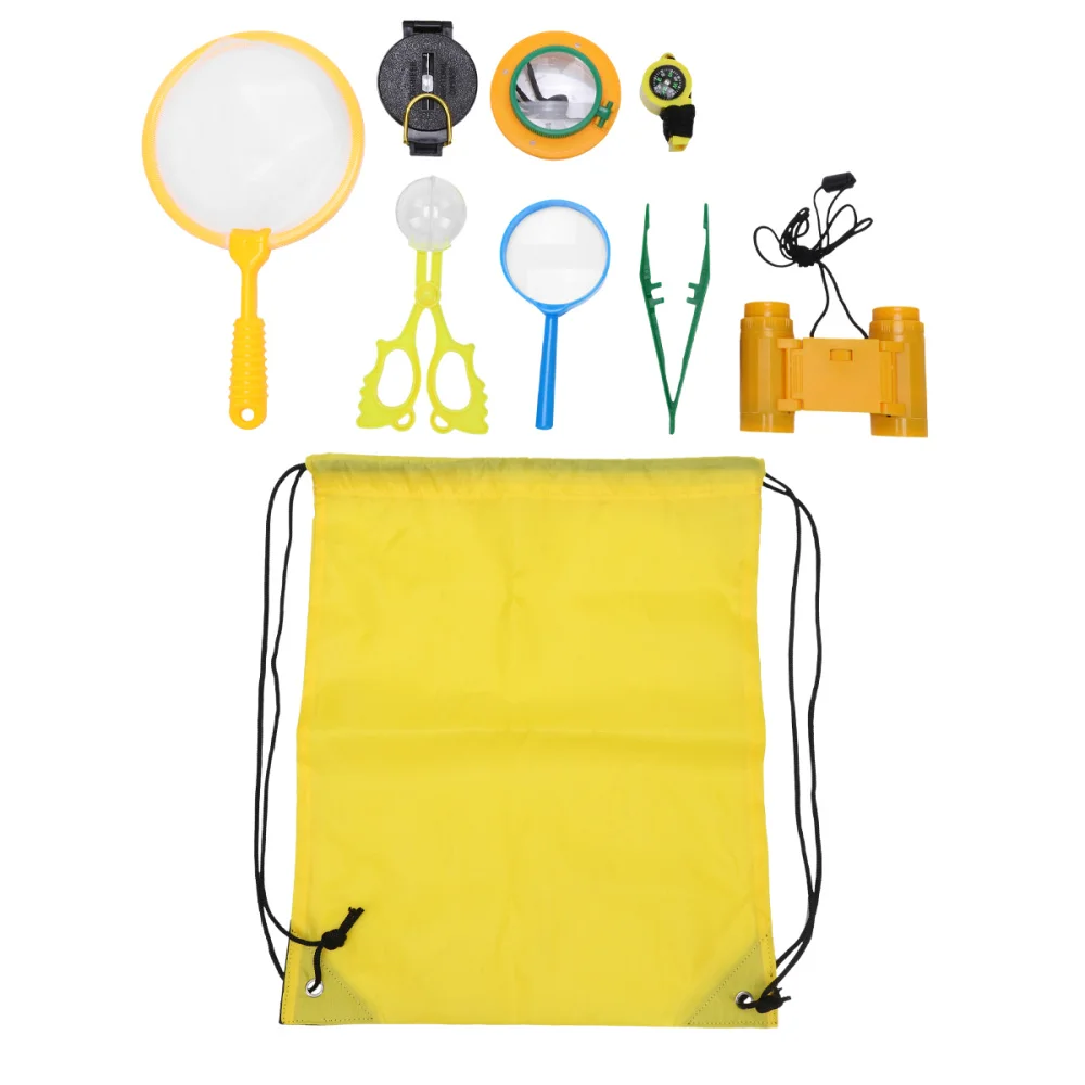 Дети насекомых наблюдения Лупа комплект телескопа бинокль с подсветкой Детская