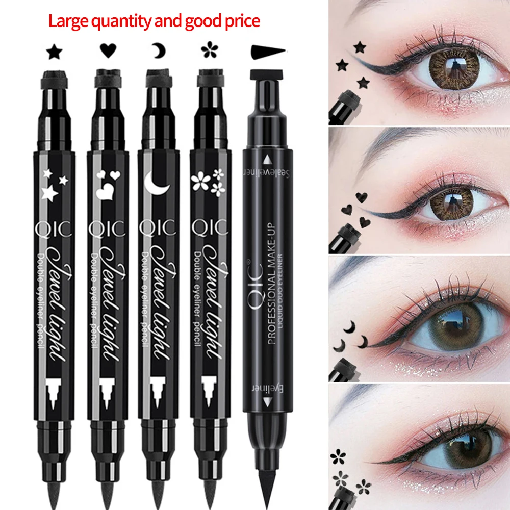 

2 In1 Eyeliner Stamp Liquid Eyeliner Pencil Makeup Stamps Seal Pen Stamp Eye liner Pencil Waterproof Quick Dry TSLM1