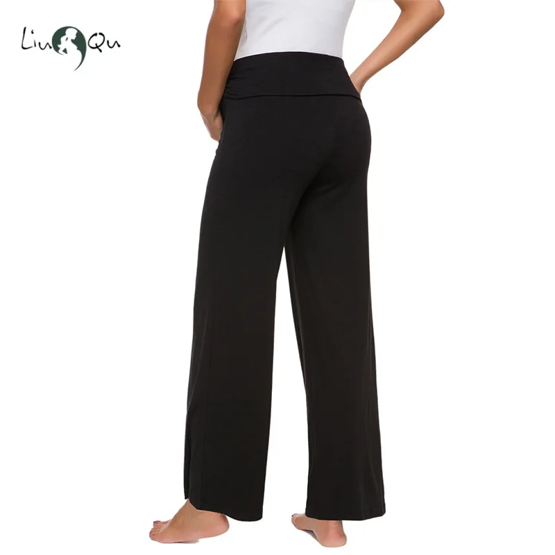 Для женщин на завязках льняные брюки для беременных широкие/прямые