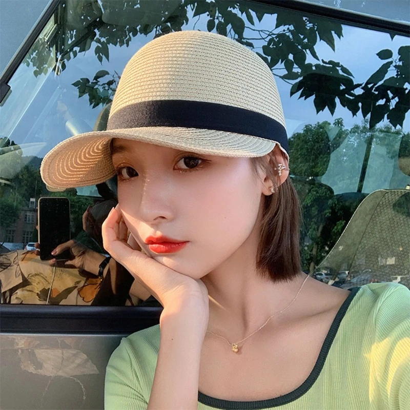 

Vintage Sunhat in Street Style with Berets Wide Brim Cap in Bright Candy Color Suitable for Unisex Women Men