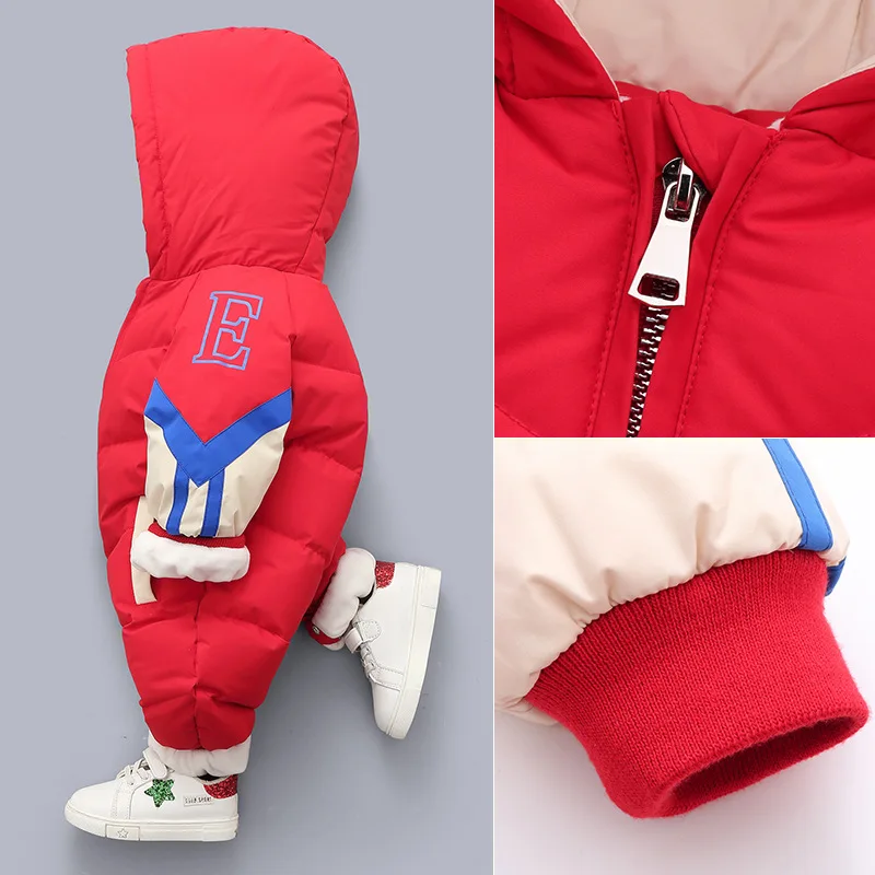 OLEKID 2021 русская зимняя детская пуховая куртка пальто с бархатной подкладкой