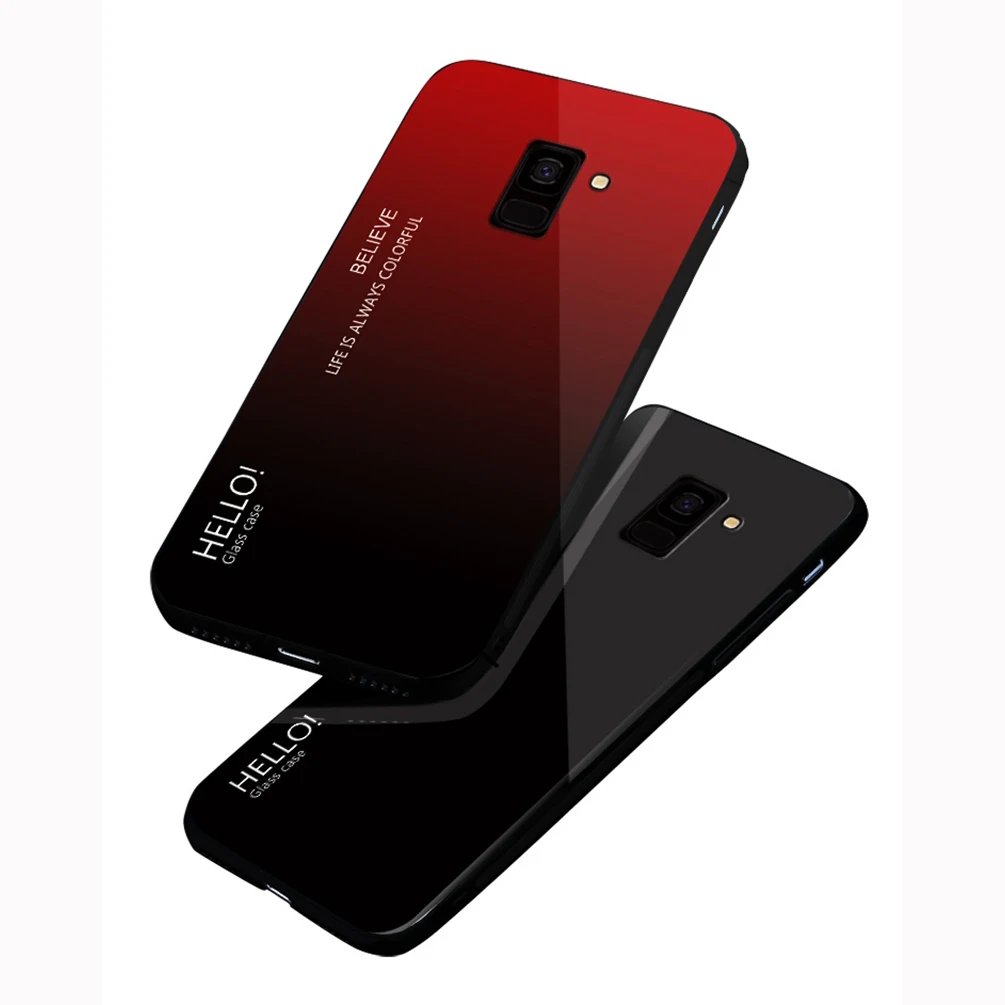 Чехол из закаленного стекла UPaitou для Samsung Galaxy J8 J4 J6 Plus 2018 J2 J3 J5 J7 Pro 2017 чехол ТПУ с