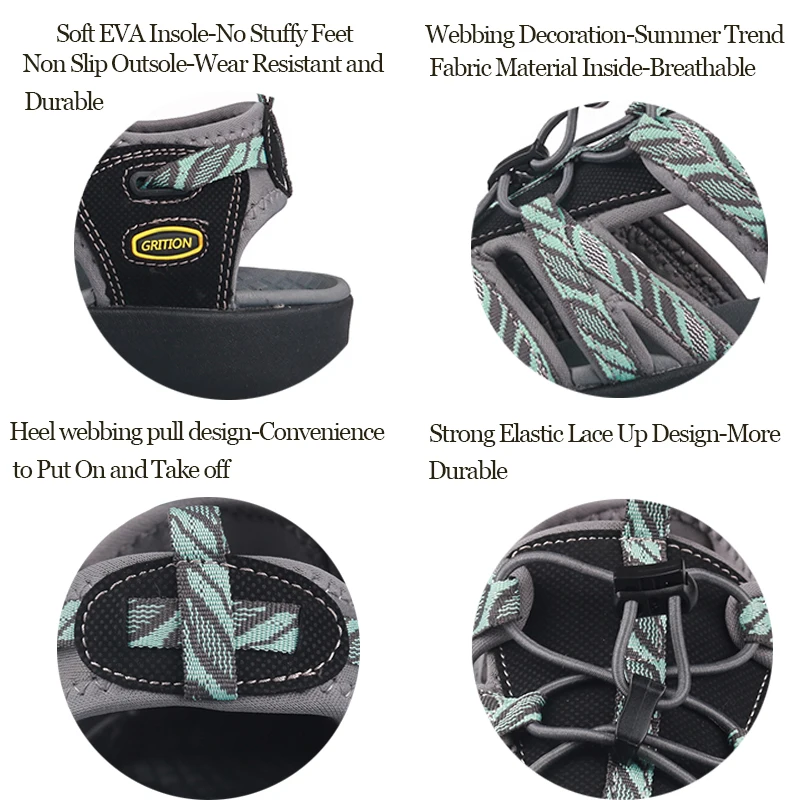 GRITION босоножки женские Летняя модная пляжная обувь высокого качества