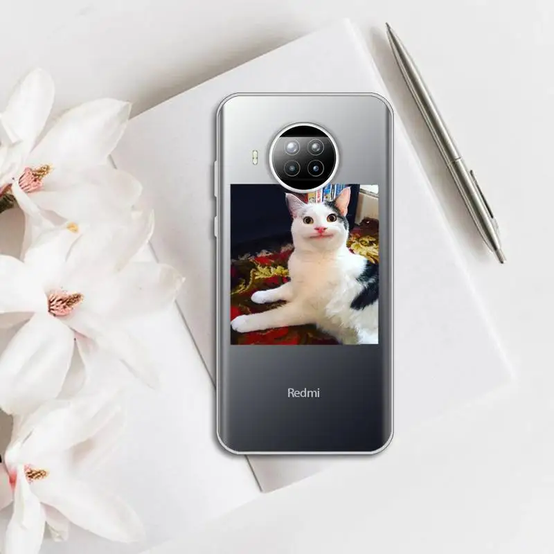 

Cute animal cat art design painting lovely Phone Case Transparent for Xiaomi Redmi note 10 t 8 9 pro lite 11