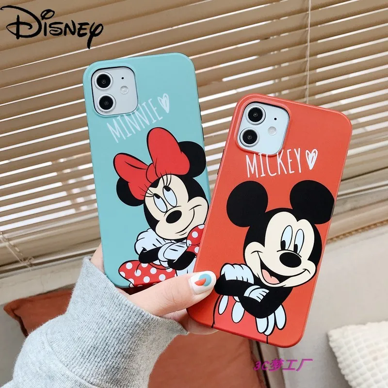 

Disney cartoon Mickey Minnie phone case for iPhone 7/8P/SE/X/XR/XS/XSMAX/11pro/12promax/12mini/11promax/ couple phone cover