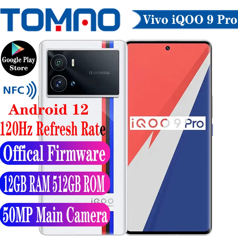 Мобильный телефон Vivo iQOO 9 Pro 5G Snapdragon 8 Gen 1 Android 12 6 78 дюйма 120 Гц экран 2K E5 камера 50 МП