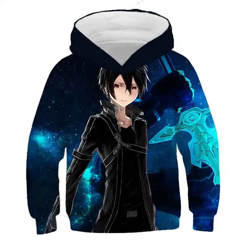 Модные художественные толстовки Sword Art Online SAO 3D мужские и женские в стиле