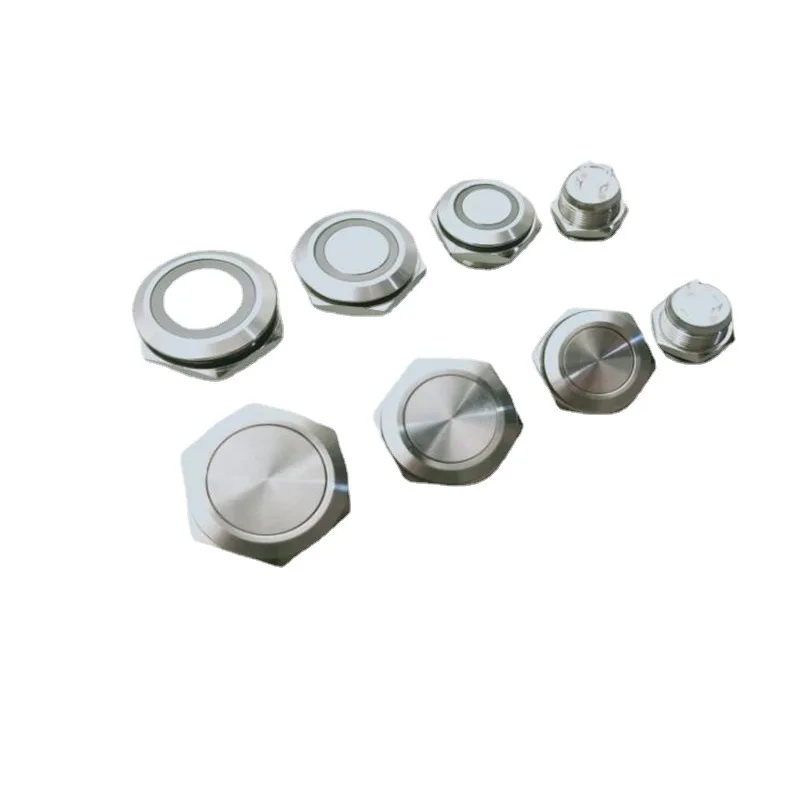 Металлический кнопочный переключатель с светильник кой 16 мм/19 мм/22 мм/25