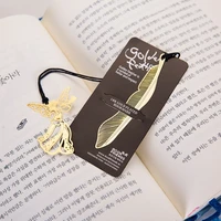 exquisitely gilded leaves bookmark diy decor accessories book mark page folder office school supplies stationery