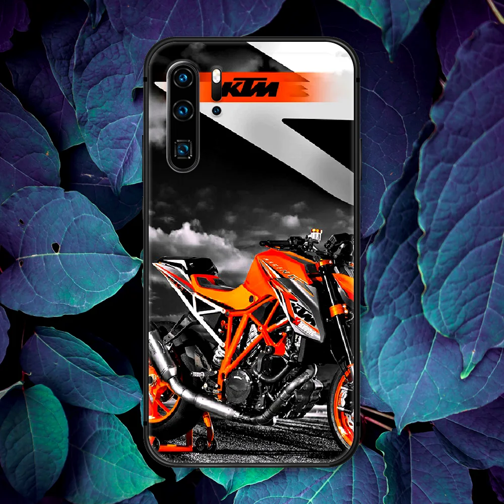 

KTN Motorcycle Phone Case For Huawei P Mate Smart 10 20 30 40 Lite Z 2019 Pro black Coque Soft Prime Painting Cover Tpu Shell 3D