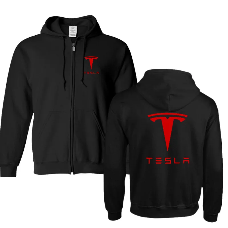 2019 новый бренд Tesla Для мужчин толстовки с длинным рукавом звонка принтом букв
