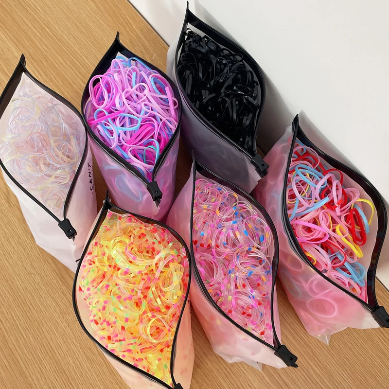 

2000pcs Girls Hair Bands Nylon Rubber Band Elastic Headband Children Ponytail Holder Bands Kids Ornaments Gifts Hair Accessories