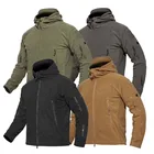 Двусторонняя флисовая тактическая Мужская куртка, пальто на молнии с воротником-стойкой в стиле милитари, однотонная ветрозащитная теплая Боевая куртка