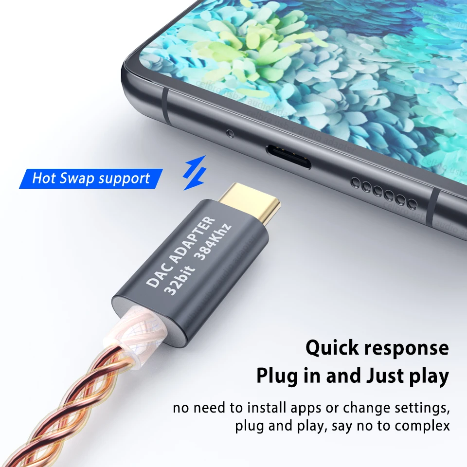 Адаптер для наушников Hi Res HD Type C 3 5 мм DAC адаптер Xiaomi Huawei Samsung Oppo Android Phone MAC