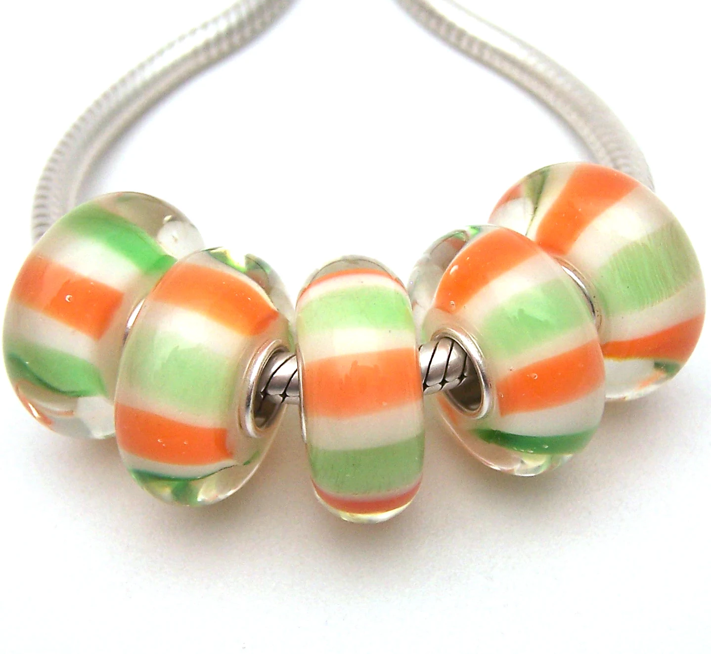 

YG2278 5X 100% Authenticity S925 Sterling Silver Beads Murano Glassbeads beads Fit European Charms Bracelet diy jewelry Lampwork