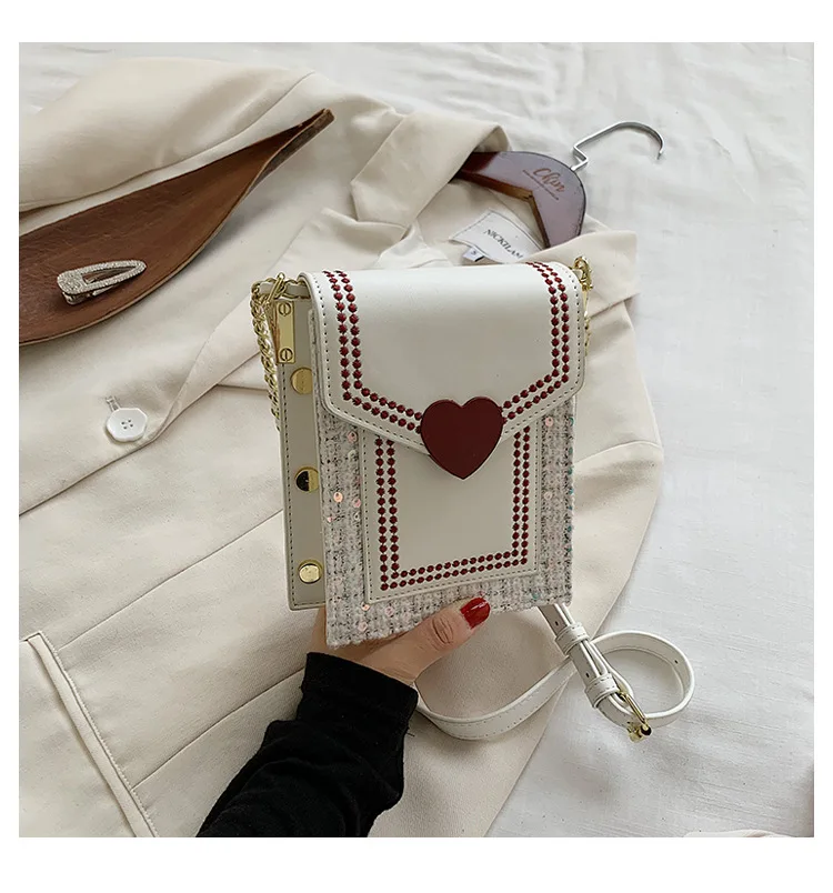 

Women's chain small square bag new wave fashion texture shoulder bag female bag student all-match messenger bag mobile phone bag