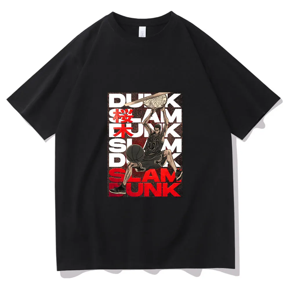 

Anime SLAM DUNK Men Women T Shirts Hanamichi Sakuragi Printed Tshirt Fashion Brand Tee Short Sleeve Basketball Boys T-shirt Man