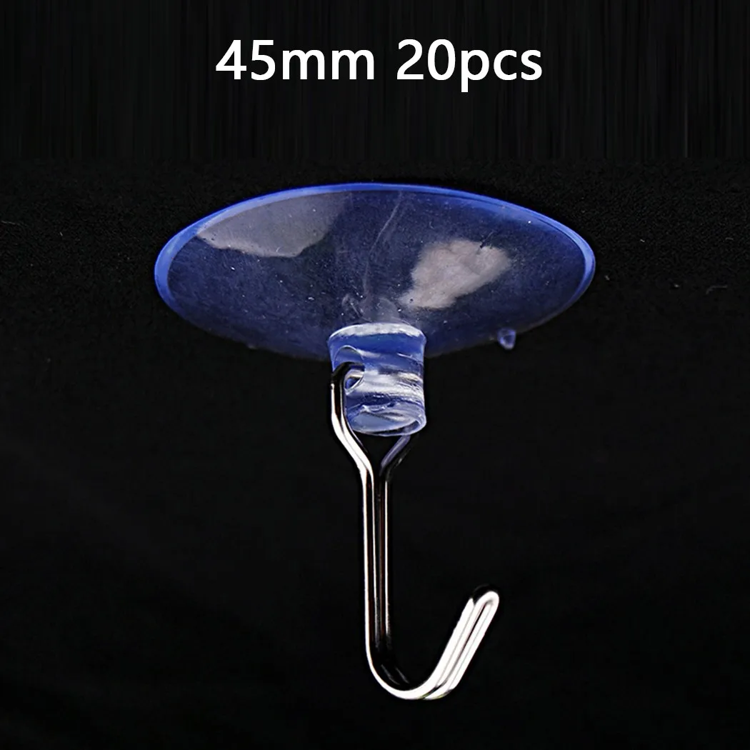 

20pcs Suction Cup Hooks Accessories Clear Clothes Cup Glass Hook Hooks