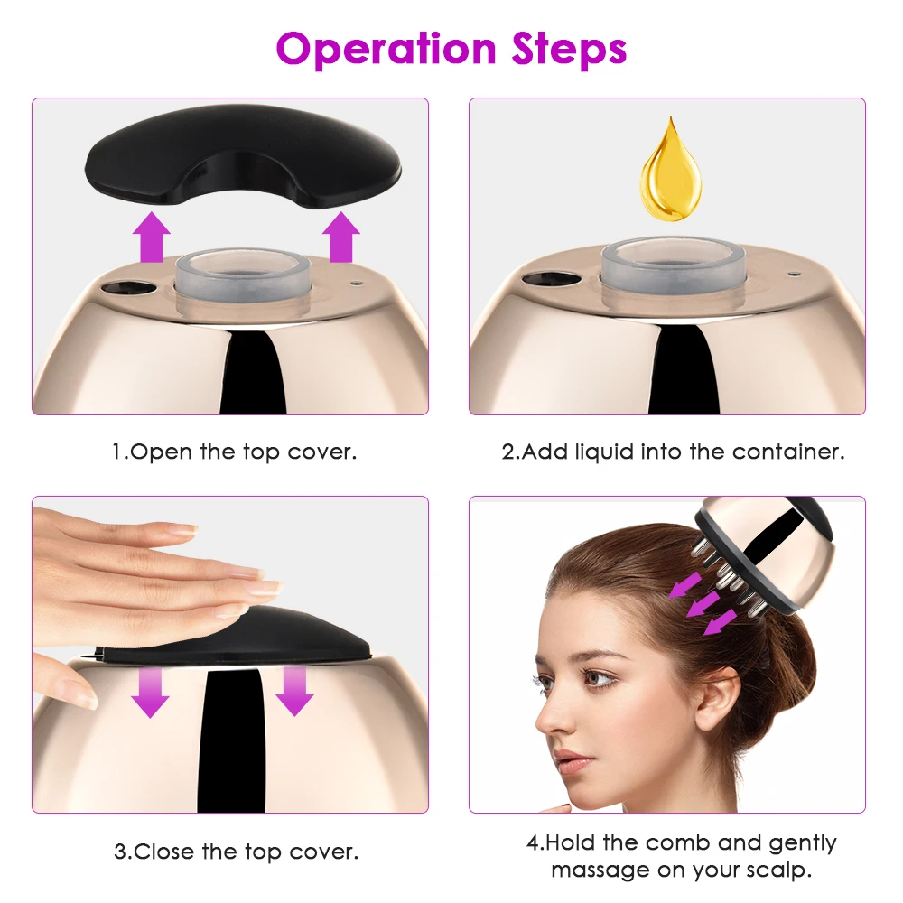 

Liquid Guiding Comb Essential Oil Portable Hair Care Tool Handheld Promotive Scalp Massager Anti Off Healthy Regrowth Washable