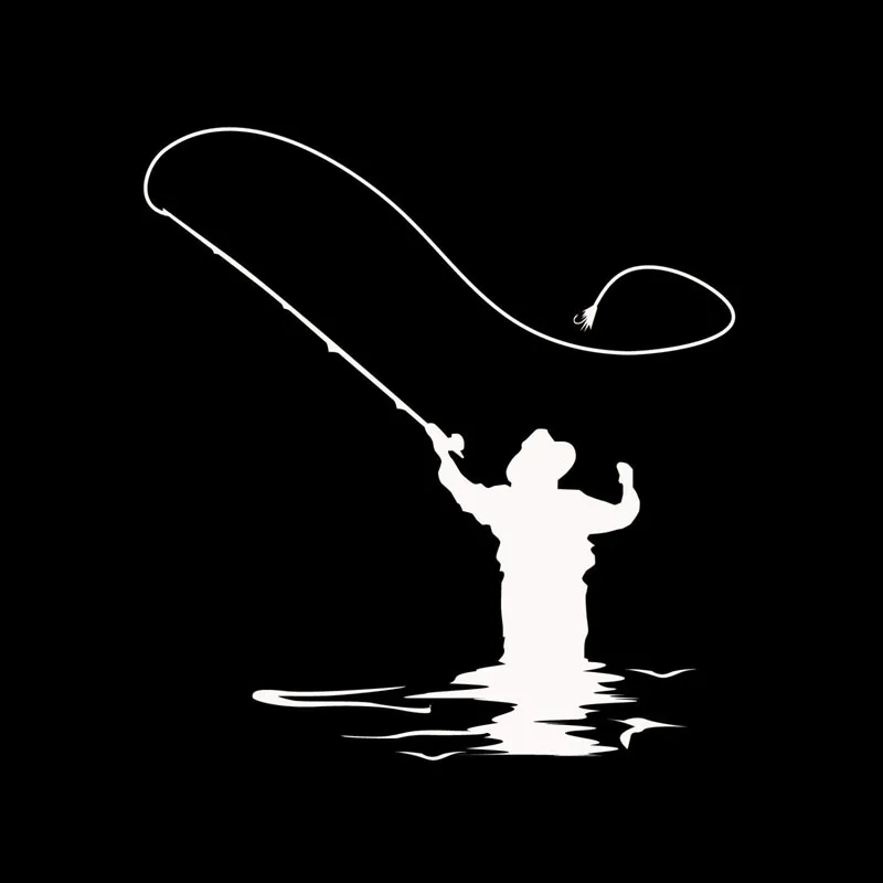 11 9 см * 13 2 наклейка для ловли нахлыстом автомобильная веселая рыбалка виниловые