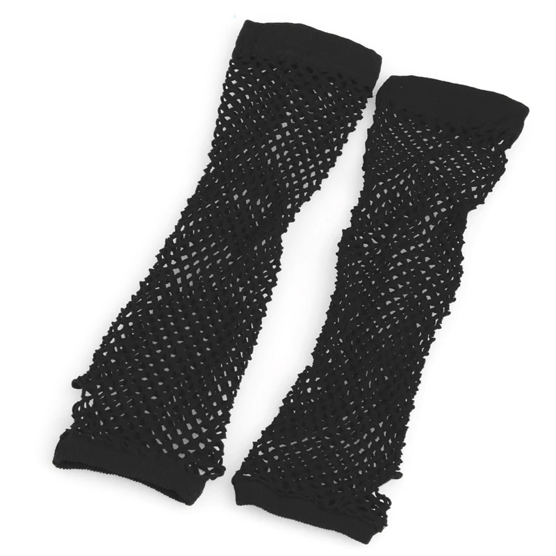 

Sexy Women Lady Punk Dance Costume Party Lace Fingerless Fishnet Gloves Mittens