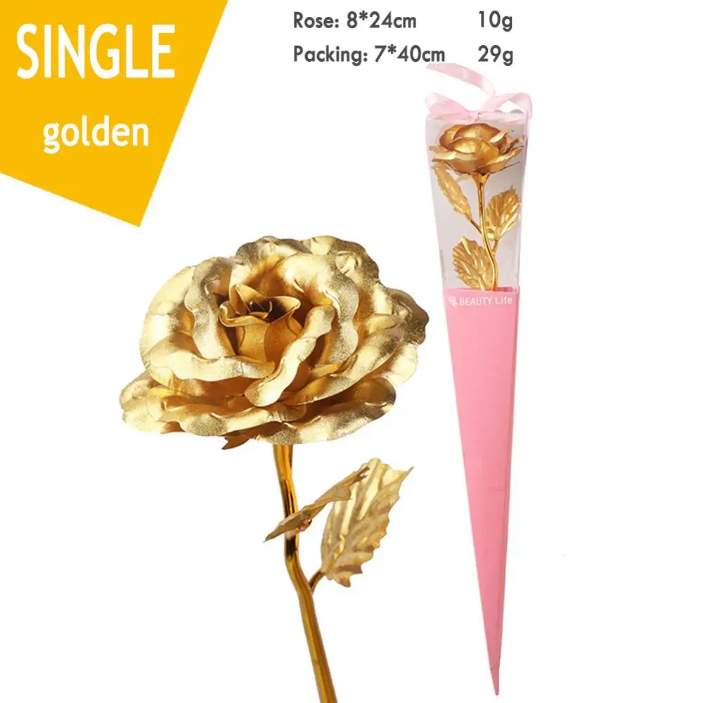 Креативный подарок на день Святого Валентина с романтической Galaxy Rose покрытая 24