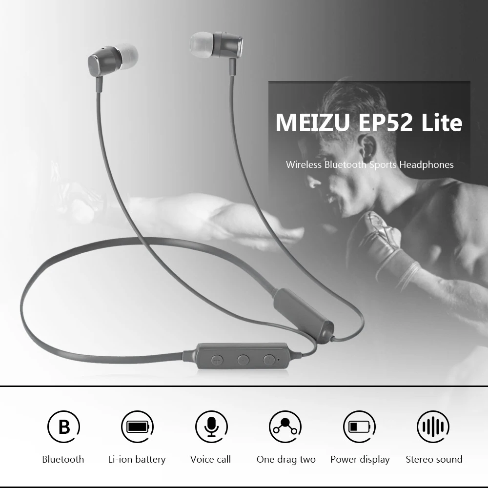 Оригинальные Bluetooth наушники Meizu EP52 Lite водонепроницаемые IPX5 беспроводные