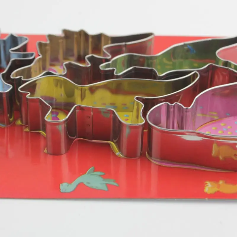 Формочки для печенья в форме динозавра из нержавеющей стали набор 5 штук